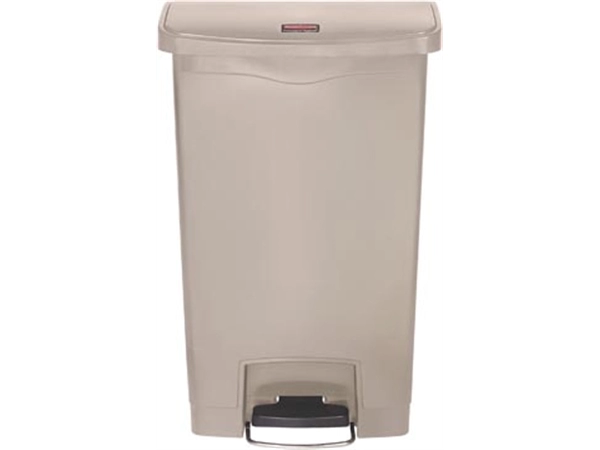 Een Rubbermaid Slim Jim Step-On-container Front Step, beige, 50 l koop je bij Muys Kantoor & Kado