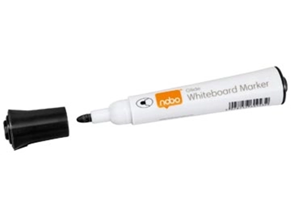 Een Nobo Glide whiteboardmarker, ronde punt, pak van 10 stuks, zwart koop je bij best4office