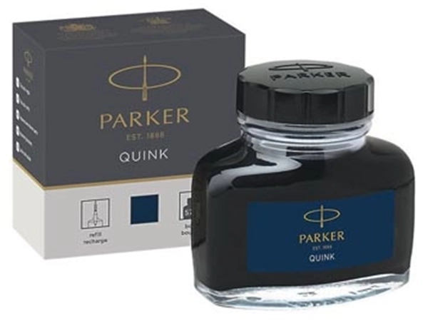 Een Parker Quink inktpot blauw-zwart koop je bij Muys Kantoor & Kado