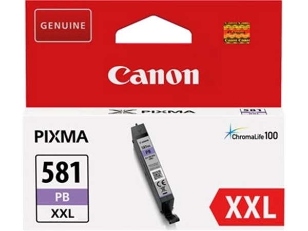 Een Canon inktcartridge CLI-581PB XXL, 795 foto's, OEM 1999C001, photo blue koop je bij Muys Kantoor & Kado