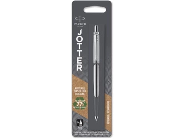 Een Parker Jotter gelroller Stainless Steel CT, op blister koop je bij Muys Kantoor & Kado