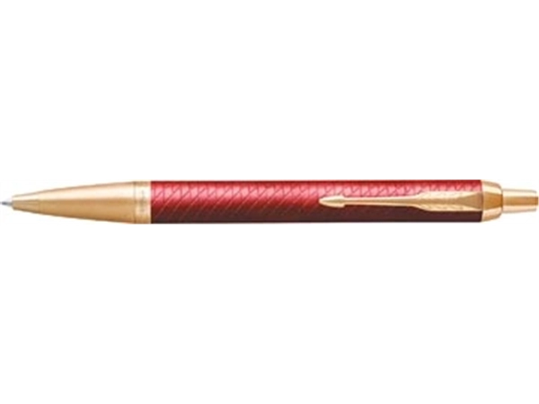 Een Parker IM Premium balpen, medium, in giftbox, Deep red (rood/goud) koop je bij best4office