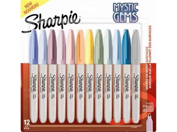 Een Sharpie Mystic Gems permanente marker, blister van 12 stuk koop je bij Muys Kantoor & Kado