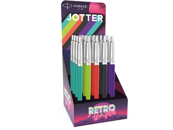 Een Parker Jotter Originals balpen, Retro Wave, display van 20 stuks, assorti koop je bij best4office