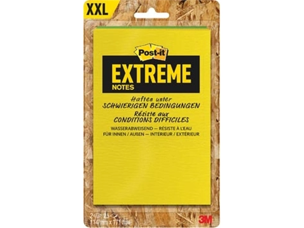 Een Post-it® Extreme Notes, ft 114 x 171 mm, 2 blokken van 25 blaadjes, geassorteerde kleuren koop je bij best4office