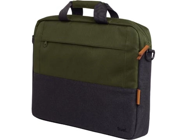 Een Trust laptoptas Lisboa voor 16 inch laptops, groen koop je bij best4office