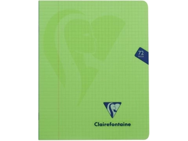 Een Clairefontaine schrift mimesys voor ft A5, 72 bladzijden, kaft in PP, geruit 5 mm, geassorteerde kleuren koop je bij best4office