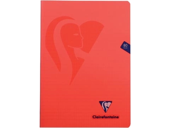 Een Clairefontaine schrift mimesys voor ft A4, 80 bladzijden, kaft in PP, geruit 4 x 8, geassorteerde kleuren koop je bij best4office