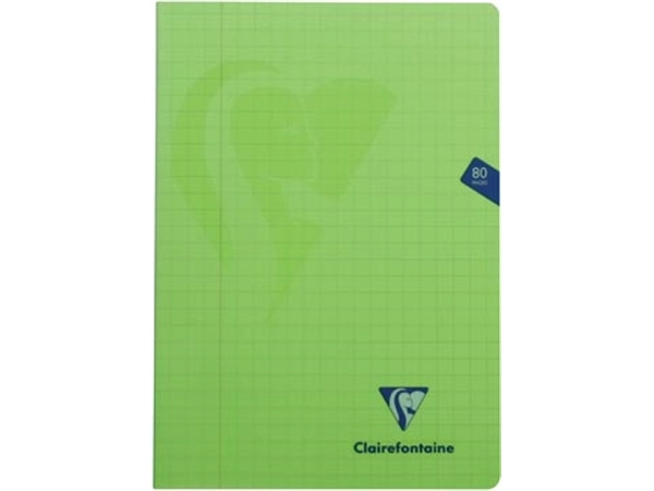 Een Clairefontaine schrift mimesys voor ft A4, 80 bladzijden, kaft in PP, geruit 10 mm, geassorteerde kleuren koop je bij best4office