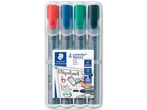 Een Staedtler merkstift Lumocolor Flipchart 4 stuks koop je bij best4office