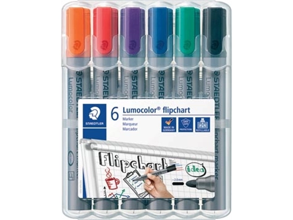 Een Staedtler merkstift Lumocolor Flipchart 6 stuks koop je bij best4office