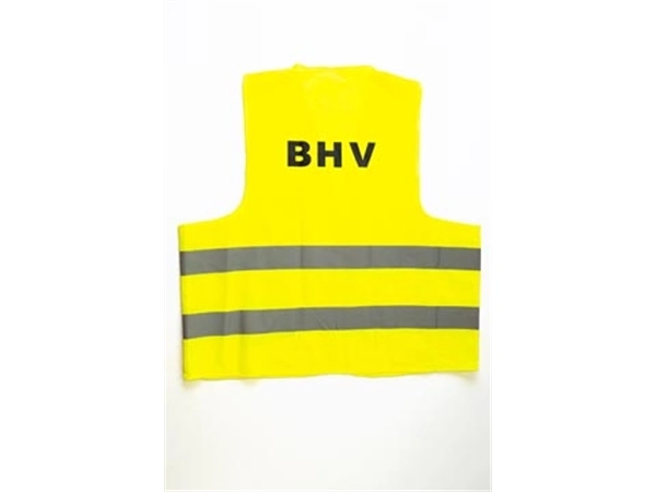 Een Fixfirst veiligheidsvest, geel, XL (volwassen), met opdruk BHV koop je bij best4office