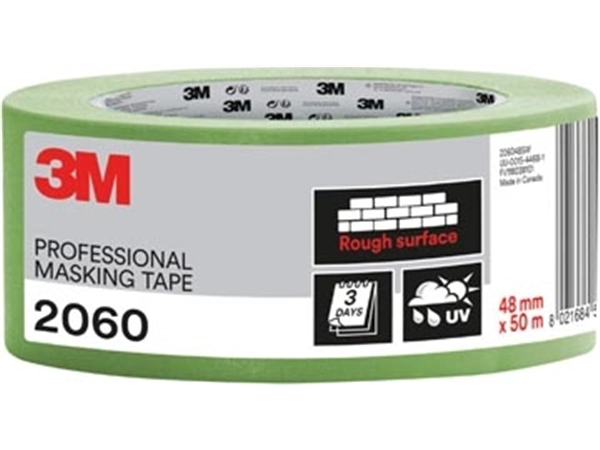 Een 3M professionele afplaktape, voor ruwe oppervlakken, ft 48 mm x 50 m, groen koop je bij Muys Kantoor & Kado