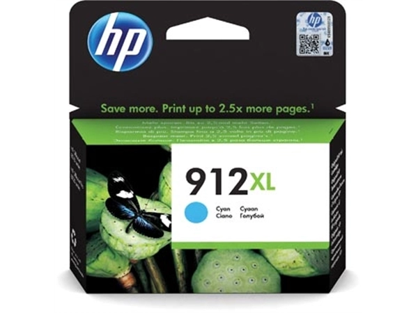 Een HP inktcartridge 912XL, 825 pagina's, OEM 3YL81AE#BGX, cyaan koop je bij best4office