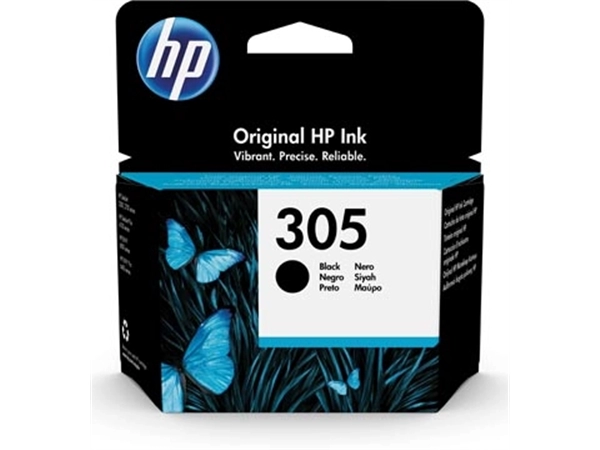 Een HP inktcartridge 305, 120 pagina's, OEM 3YM61AE, zwart koop je bij best4office