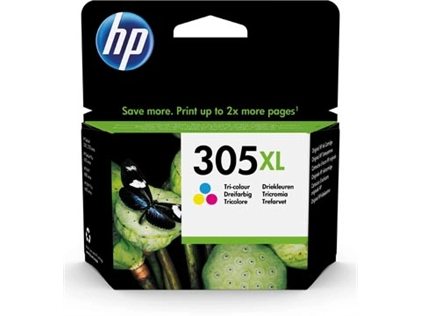 Een HP inktcartridge 305XL, 200 pagina's, OEM 3YM63AE, 3 kleuren koop je bij best4office