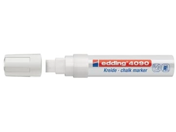 Een Edding Krijtmarker e-4090 wit koop je bij Muys Kantoor & Kado