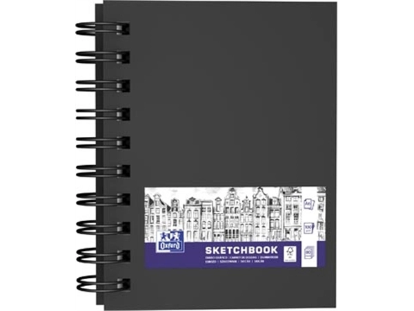 Een Oxford schetsboek, 80 vel, 100 g/m², ft A6, zwart koop je bij best4office