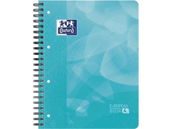 Een Oxford School Projectbook spiraalschrift, ft A4+, 4-gaats, gelijnd, aqua blauw koop je bij best4office