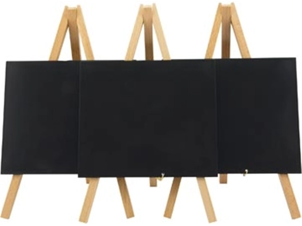 Een Securit tafelkrijtbord Mini, ft 24 x 15 cm, beuk, pak van 3 koop je bij best4office