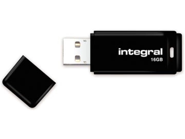 Een Integral USB 2.0 stick, 16 GB, zwart koop je bij best4office