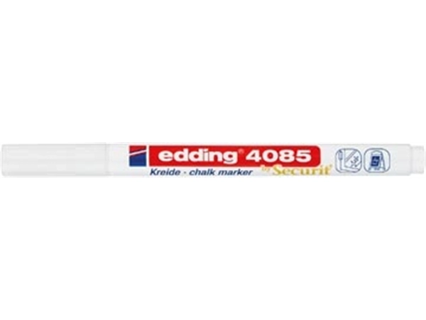 Een Edding Krijtmarker e-4085, ronde punt van 1 - 2 mm, wit koop je bij best4office