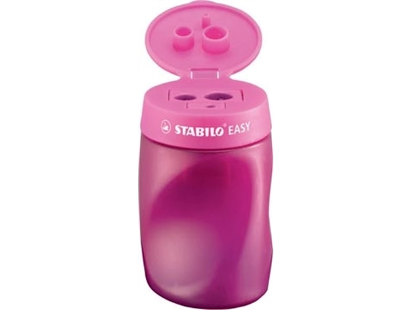 Een STABILO EASYsharpener potloodslijper, 2 gaten, voor rechtshandigen, roze koop je bij best4office