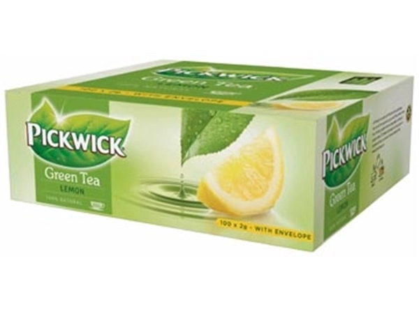 Een Pickwick thee, green tea lemon, pak van 100 stuks koop je bij Muys Kantoor & Kado