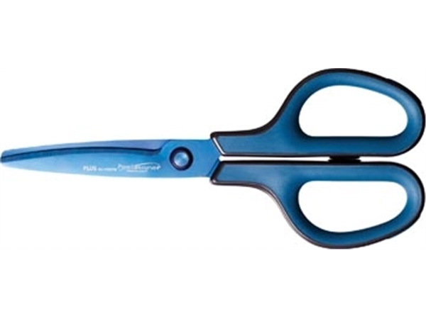 Een Plus FitCut Curve PREMIUM schaar, 17,5 cm, titanium bladen, blauw, op blister koop je bij best4office