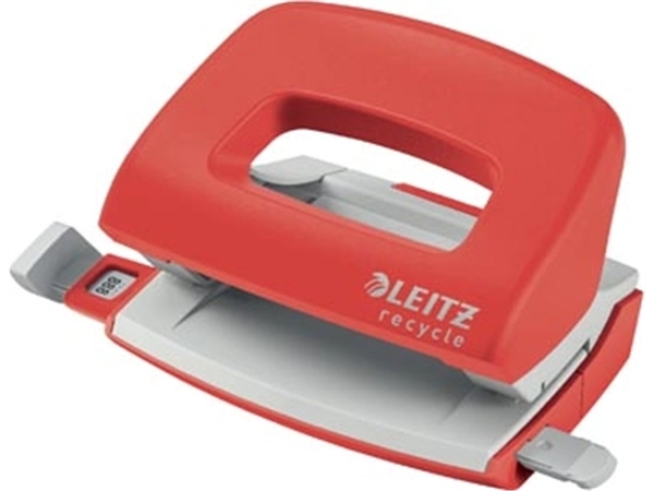 Een Leitz NeXXt Recycle Mini perforator, 10 blad, rood koop je bij best4office