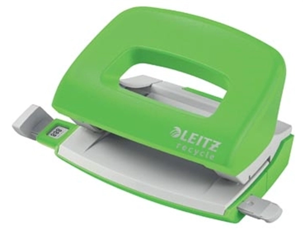 Een Leitz NeXXt Recycle Mini perforator, 10 blad, groen koop je bij best4office