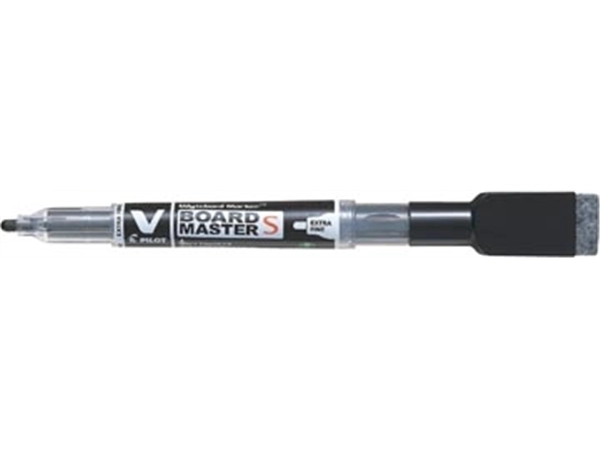 Een Pilot V-Board Master whiteboardmarker, met wisser, ronde punt, 1,3 mm, zwart koop je bij best4office