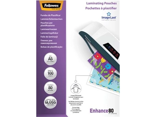 Een Fellowes lamineerhoes Enhance80 ft A5, 160 micron (2 x 80 micron), pak van 100 stuks koop je bij best4office