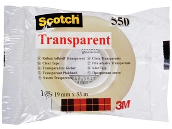 Een Scotch transparante tape 550 ft 19 mm x 33 m koop je bij best4office