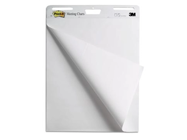 Een Post-it meeting chart, ft 63,5 x 77,5 cm, blanco, 30 vel, pak van 2 blokken koop je bij best4office