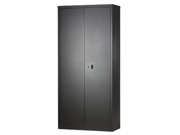 Een Bisley draaideurkast, ft 195 x 91,4 x 40 cm (h x b x d), 4 legborden, zwart koop je bij best4office