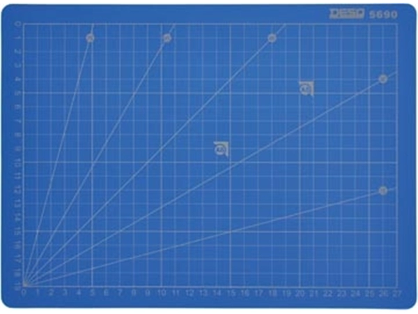 Een Desq Professionele snijmat, 5-laags, blauw, ft 22 x 30 cm koop je bij best4office