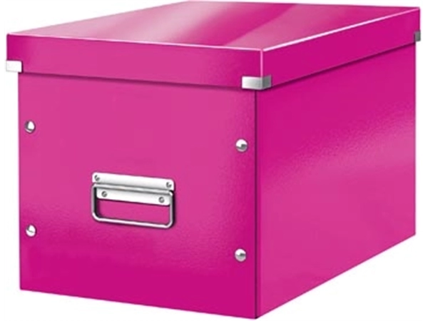 Een Leitz Click & Store kubus grote opbergdoos, roze koop je bij best4office