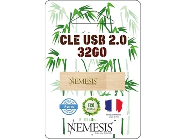 Een Nemesis USB-stick, bamboe, 32 GB koop je bij Muys Kantoor & Kado