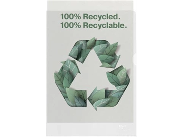 Een Esselte L-map, 100 % gerecycleerd, transparant, doos van 100 stuks koop je bij best4office