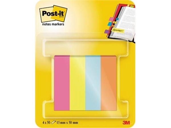 Een Post-it notes markers Poptimistic, ft 15 x 50 mm, blister met 4 blokjes van 50 tabs koop je bij Muys Kantoor & Kado