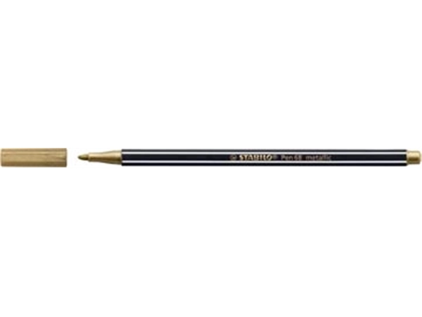 Een STABILO Pen 68 metallic viltstift, goud koop je bij best4office