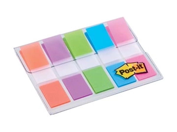 Een Post-it Index, ft 11,9X43,2 mm, blister met 5 kleuren, 20 tabs per kleur koop je bij Muys Kantoor & Kado