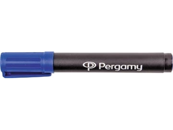 Een Pergamy permanent marker met beitelpunt, blauw koop je bij Muys Kantoor & Kado