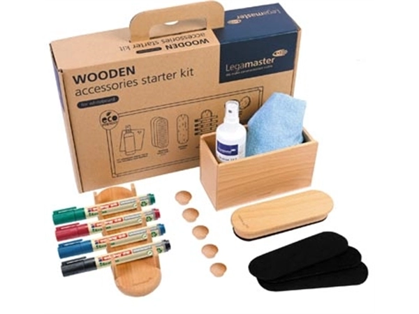 Een Legamaster WOODEN starterkit voor whiteboards, doos koop je bij best4office