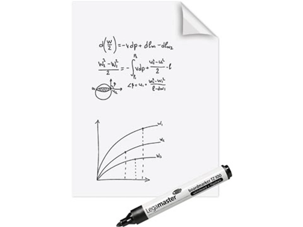 Een Legamaster Magic-Chart whiteboard folie, ft 60 x 80 cm, wit, effen, rol van 25 vel koop je bij best4office