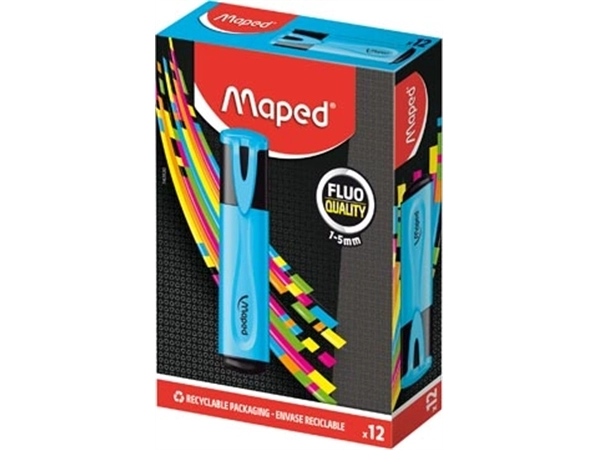 Een Maped markeerstift Fluo'Peps Classic blauw koop je bij best4office