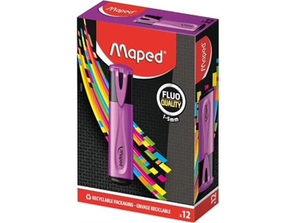 Een Maped markeerstift Fluo'Peps paars koop je bij best4office