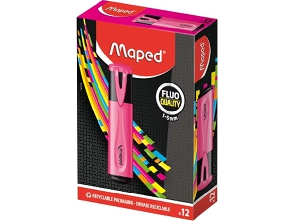 Een Maped markeerstift Fluo'Peps Classic roze koop je bij best4office