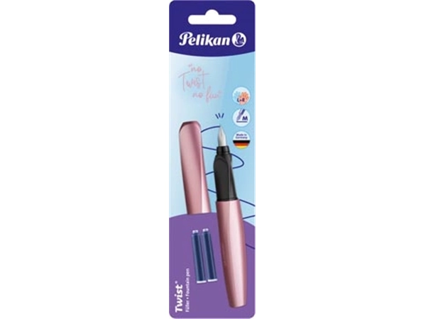 Een Pelikan Twist vulpen, op blister, roze (Girly Rose) koop je bij best4office